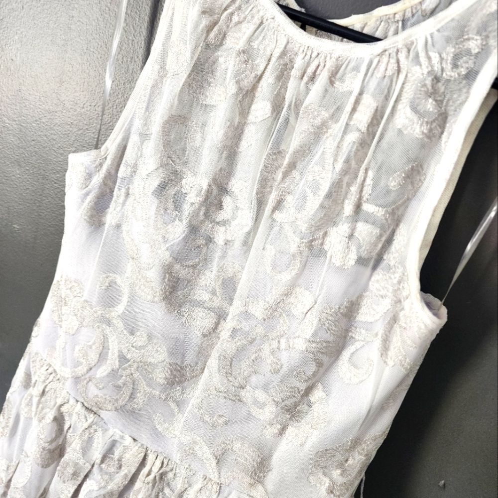 Silver Cocktail Dress Size 10 by Marina